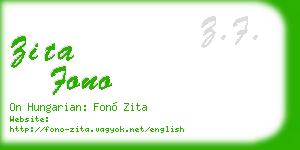 zita fono business card