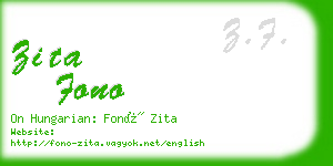 zita fono business card